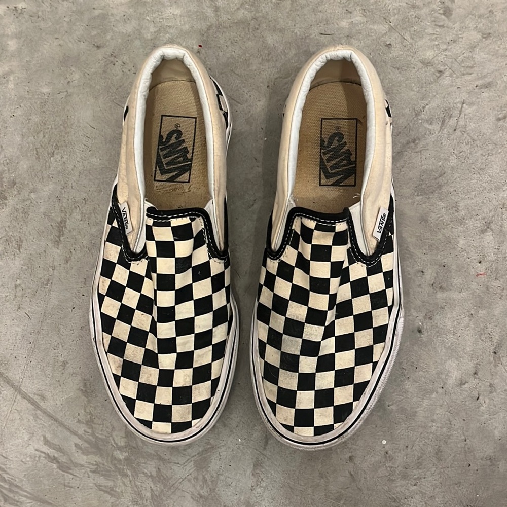 Black & white checkered vans